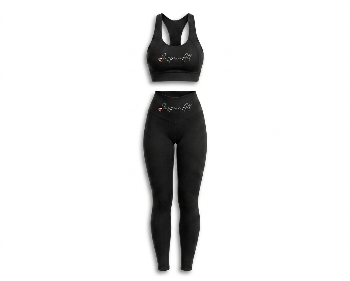 Inspire-All Women's Sports Bra & High-Waisted Leggings Set