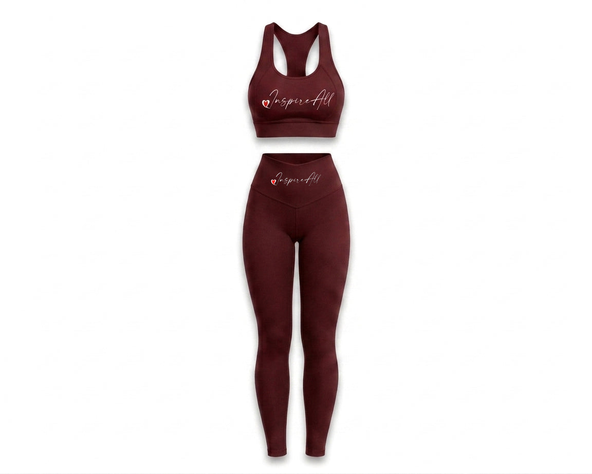 Inspire-All Women's Sports Bra & High-Waisted Leggings Set