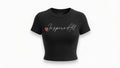 Inspire-All Women's Cropped T-Shirt – Black Short Sleeve Crop Top